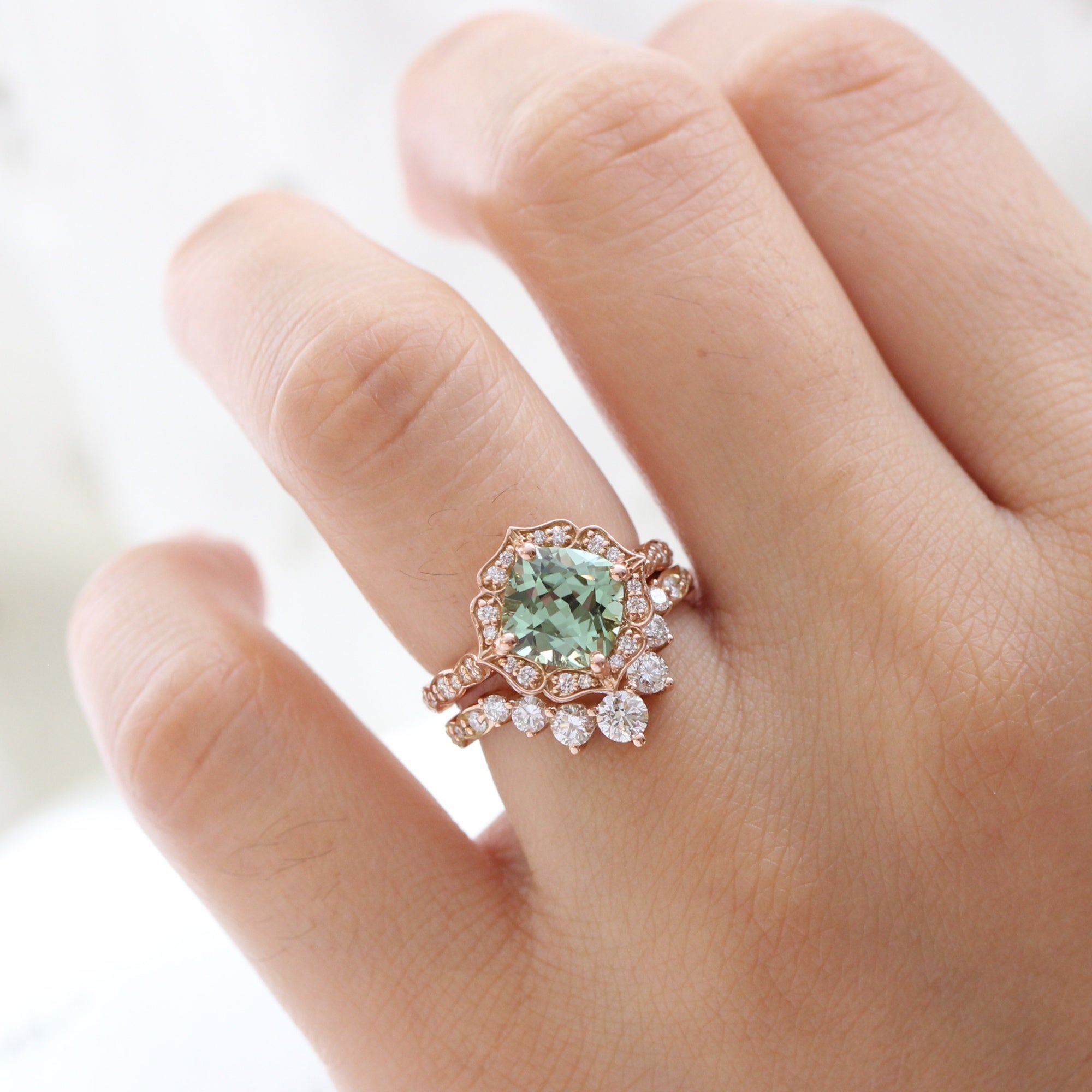 Andrea Green Sapphire Ring - 9k – Handcrafted Cph